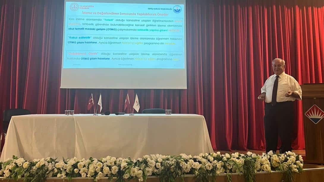 Eğitim Müfettişlerinden Okul Müdürlerimize Yönelik Türkiye Yüzyılı Maarif Modeli Rehberlik ve Bilgilendirme Sunumu Yapıldı